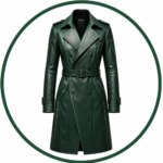 women Leather Trench Coat at 35%